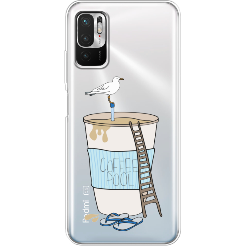 Прозрачный чехол BoxFace Xiaomi Redmi Note 10 5G Segull in Cofee Pool