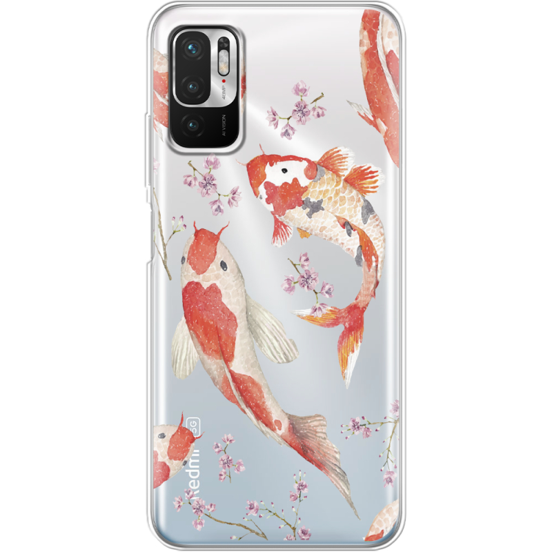 Прозрачный чехол BoxFace Xiaomi Redmi Note 10 5G Japanese Koi Fish