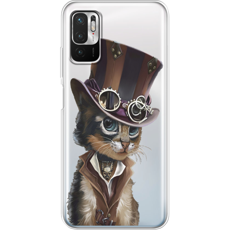 Прозрачный чехол BoxFace Xiaomi Redmi Note 10 5G Steampunk Cat