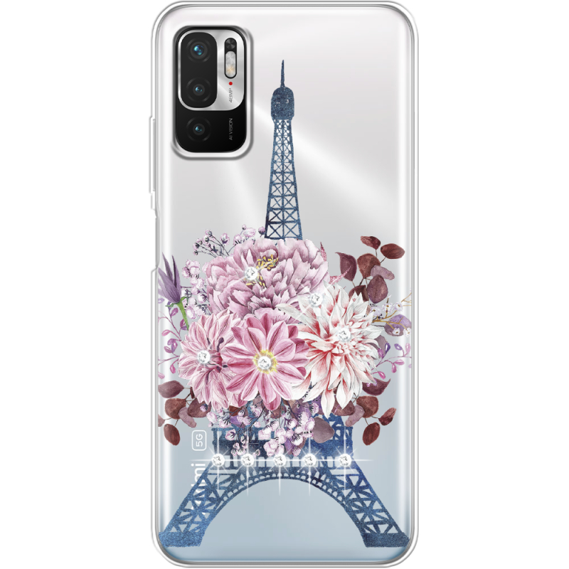 Чехол со стразами BoxFace Xiaomi Redmi Note 10 5G Eiffel Tower