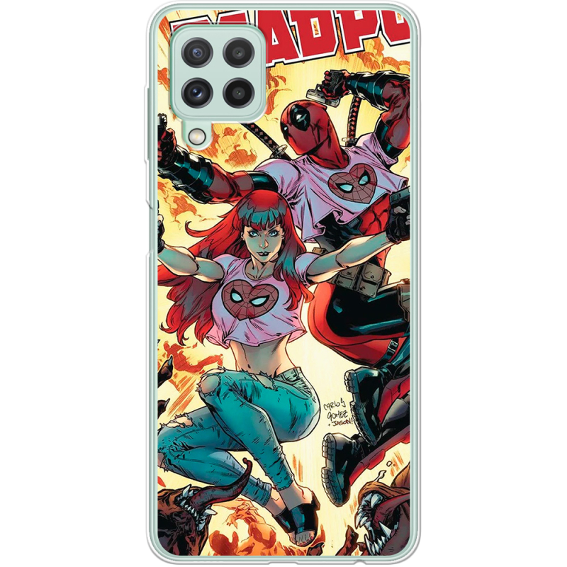 Чехол BoxFace Samsung A225 Galaxy A22 Deadpool and Mary Jane