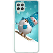 Чехол BoxFace Samsung A225 Galaxy A22 Skier Snowman