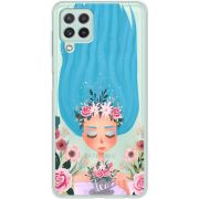 Прозрачный чехол BoxFace Samsung A225 Galaxy A22 Blue Hair