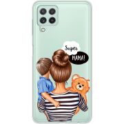 Прозрачный чехол BoxFace Samsung A225 Galaxy A22 Super Mama and Son