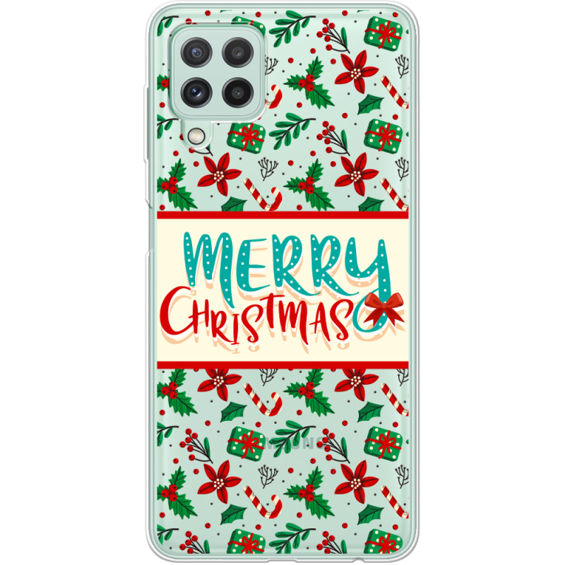 Прозрачный чехол BoxFace Samsung A225 Galaxy A22 Vintage Christmas Pattern