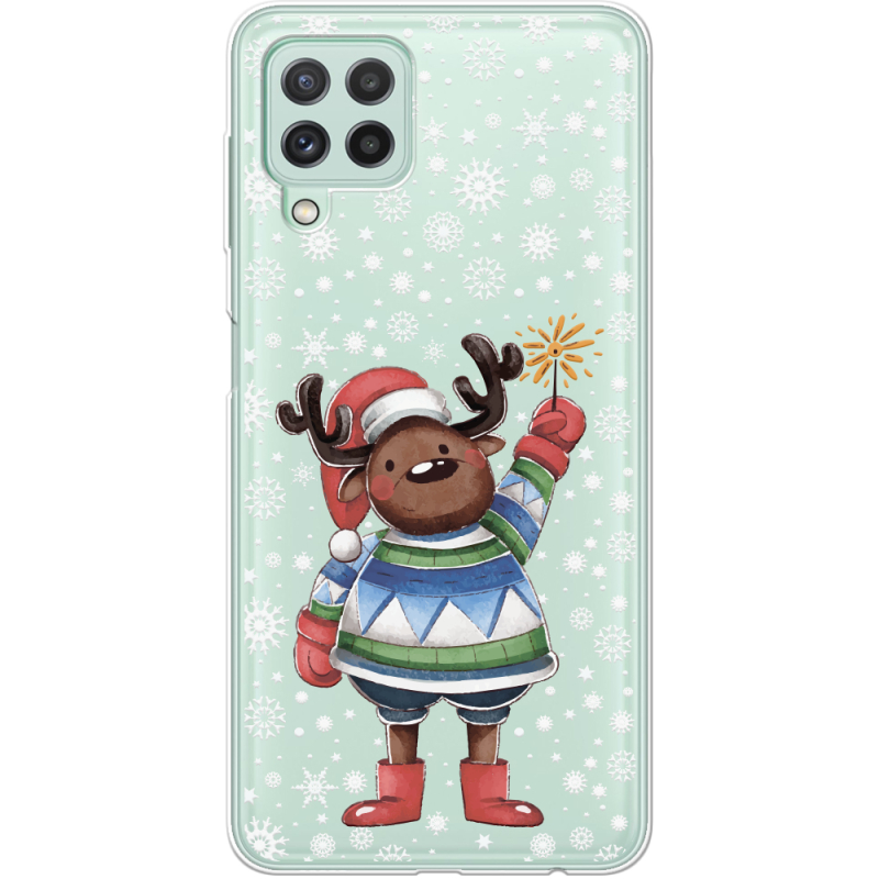 Прозрачный чехол BoxFace Samsung A225 Galaxy A22 Christmas Deer with Snow