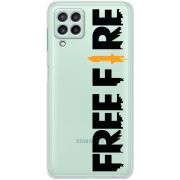 Прозрачный чехол BoxFace Samsung A225 Galaxy A22 Free Fire Black Logo
