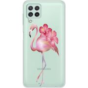 Прозрачный чехол BoxFace Samsung A225 Galaxy A22 Floral Flamingo