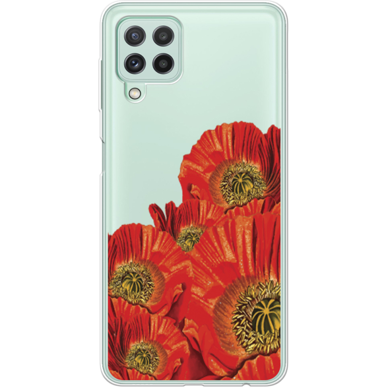 Прозрачный чехол BoxFace Samsung A225 Galaxy A22 Red Poppies