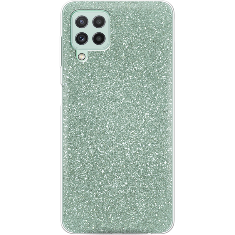 Чехол с блёстками Samsung A225 Galaxy A22 Зеленый