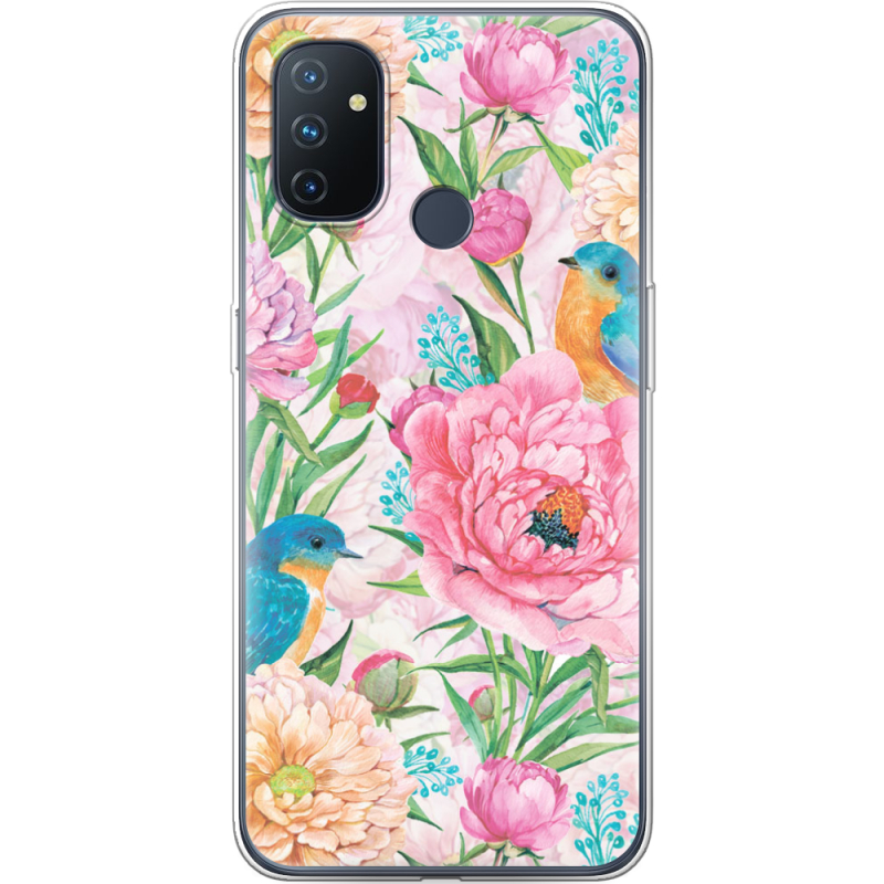 Чехол BoxFace OnePlus Nord N100 Birds in Flowers