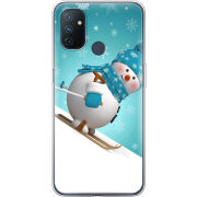 Чехол BoxFace OnePlus Nord N100 Skier Snowman