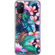 Чехол BoxFace OnePlus Nord N100 flowers in the tropics