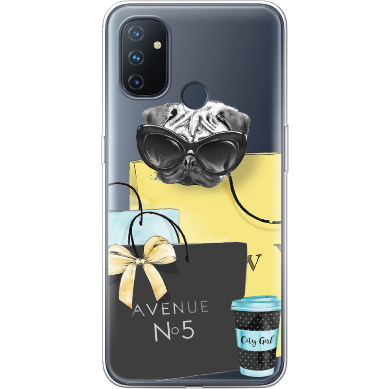 Прозрачный чехол BoxFace OnePlus Nord N100 Fashion Pug