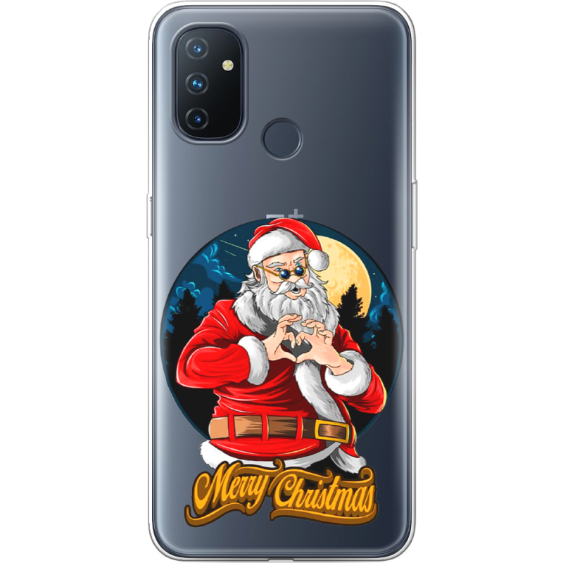 Прозрачный чехол BoxFace OnePlus Nord N100 Cool Santa