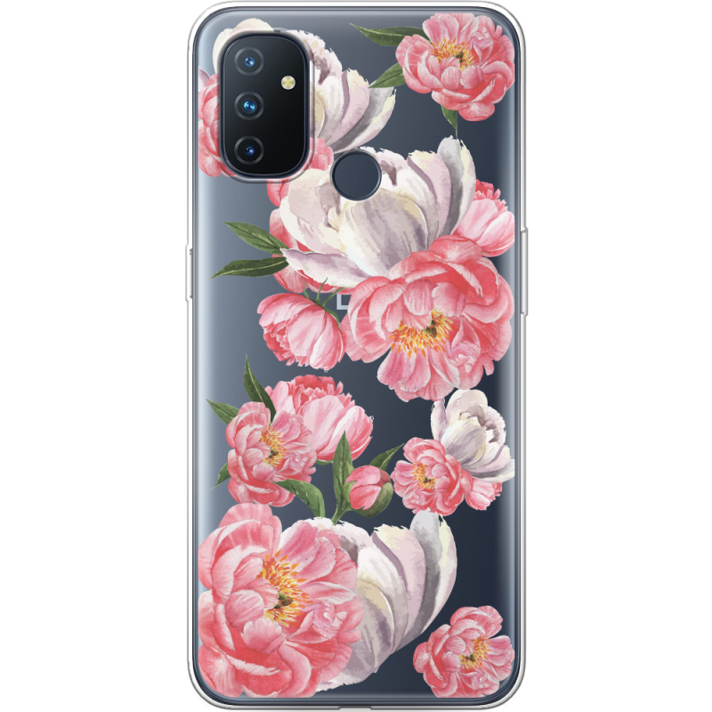 Прозрачный чехол BoxFace OnePlus Nord N100 Peony Watercolor Style