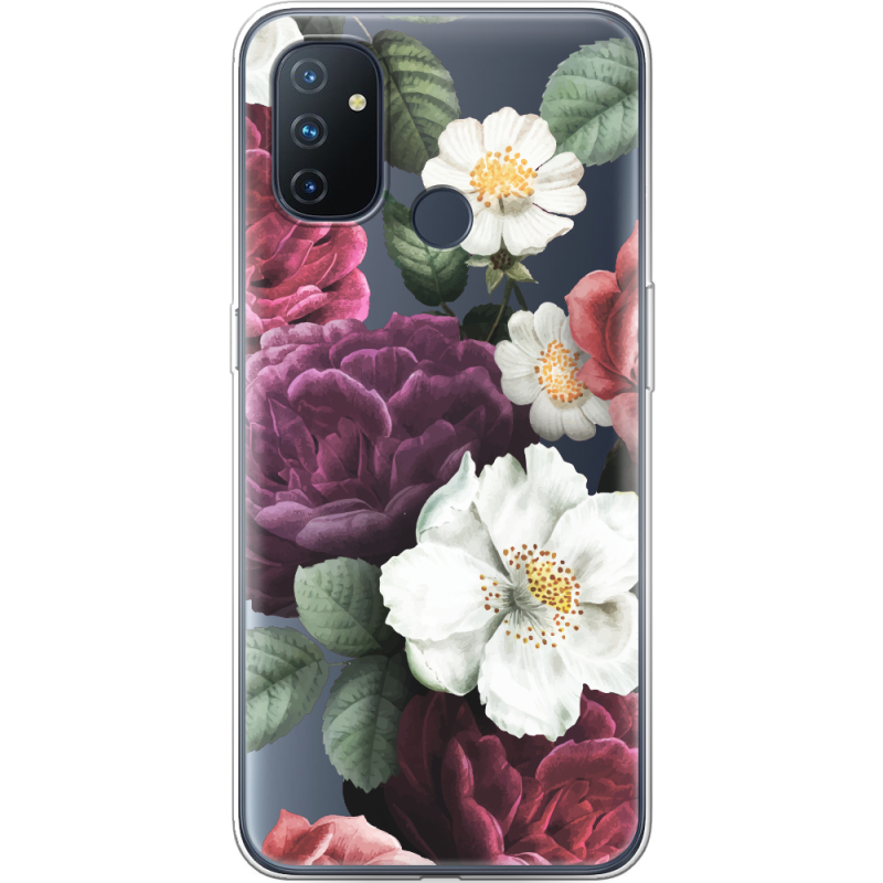 Прозрачный чехол BoxFace OnePlus Nord N100 Floral Dark Dreams