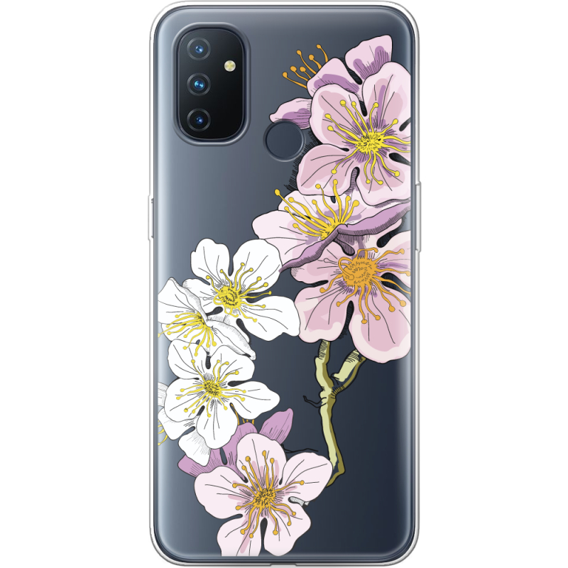 Прозрачный чехол BoxFace OnePlus Nord N100 Cherry Blossom