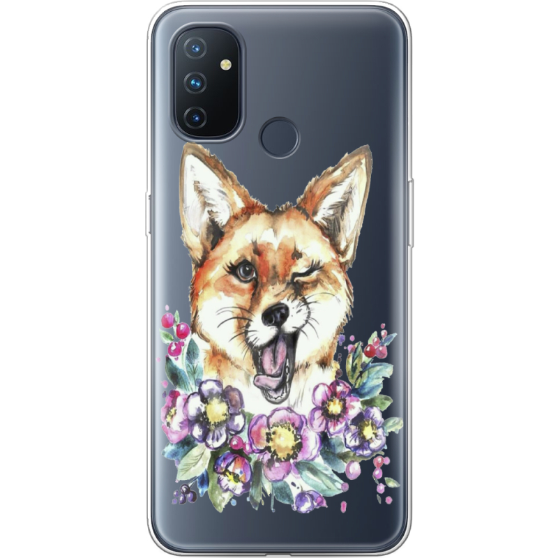 Прозрачный чехол BoxFace OnePlus Nord N100 Winking Fox