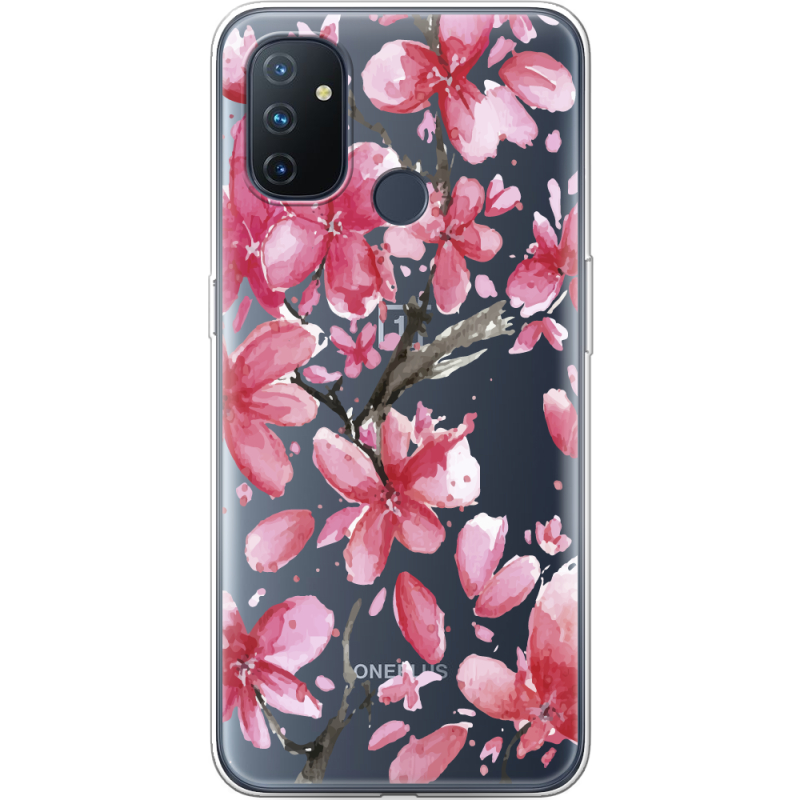 Прозрачный чехол BoxFace OnePlus Nord N100 Pink Magnolia