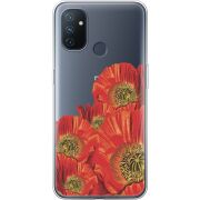 Прозрачный чехол BoxFace OnePlus Nord N100 Red Poppies