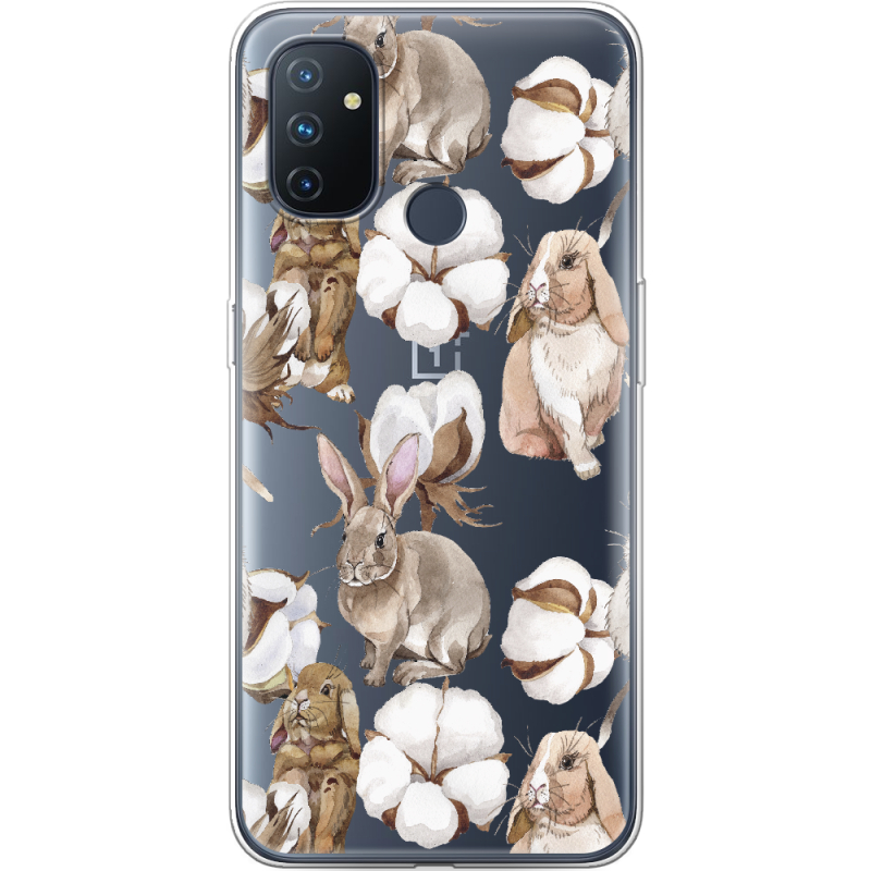 Прозрачный чехол BoxFace OnePlus Nord N100 Cotton and Rabbits