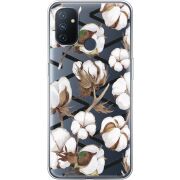 Прозрачный чехол BoxFace OnePlus Nord N100 Cotton flowers