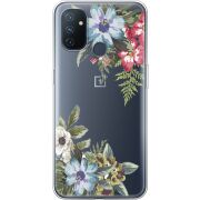 Прозрачный чехол BoxFace OnePlus Nord N100 Floral