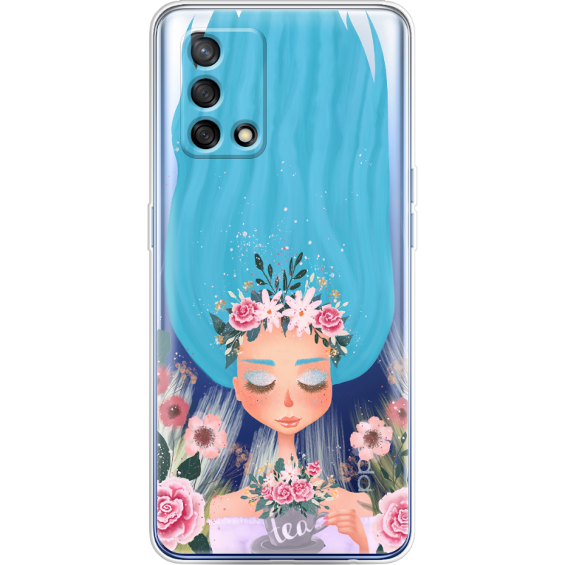 Прозрачный чехол BoxFace OPPO A74 Blue Hair