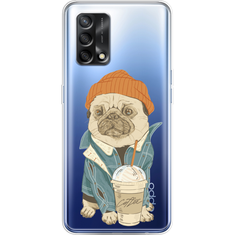 Прозрачный чехол BoxFace OPPO A74 Dog Coffeeman