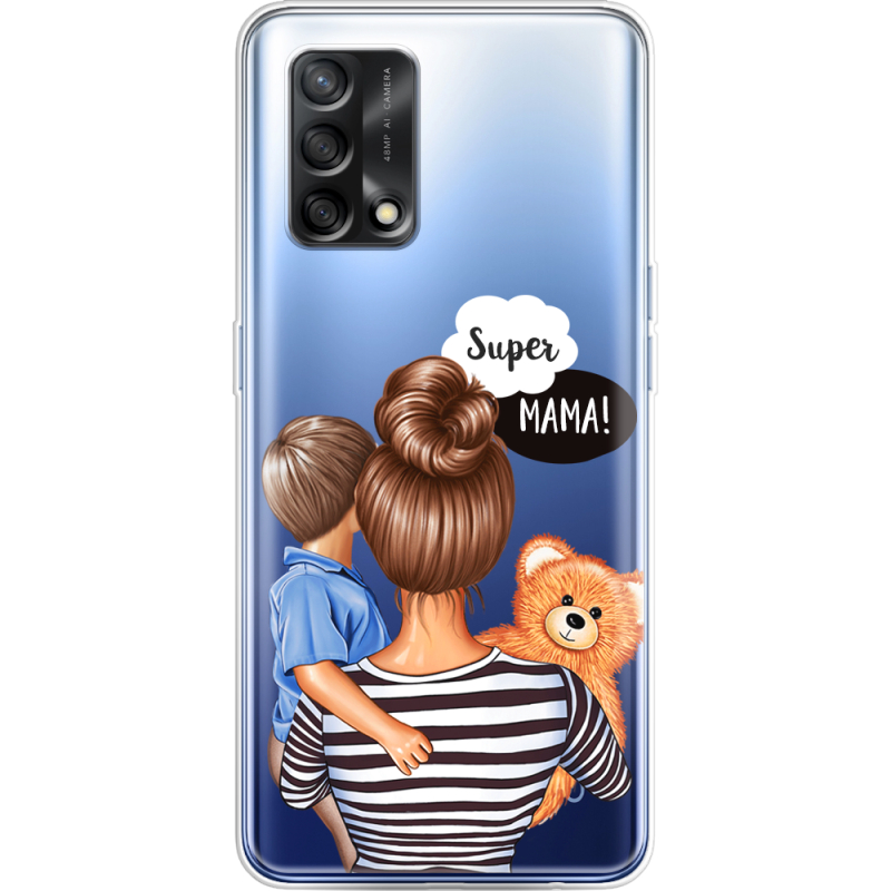 Прозрачный чехол BoxFace OPPO A74 Super Mama and Son