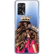 Прозрачный чехол BoxFace OPPO A74 Queen and Princess