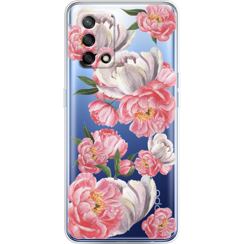 Прозрачный чехол BoxFace OPPO A74 Peony Watercolor Style