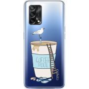 Прозрачный чехол BoxFace OPPO A74 Segull in Cofee Pool