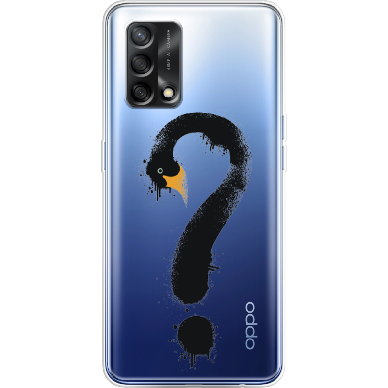 Прозрачный чехол BoxFace OPPO A74 Swan question