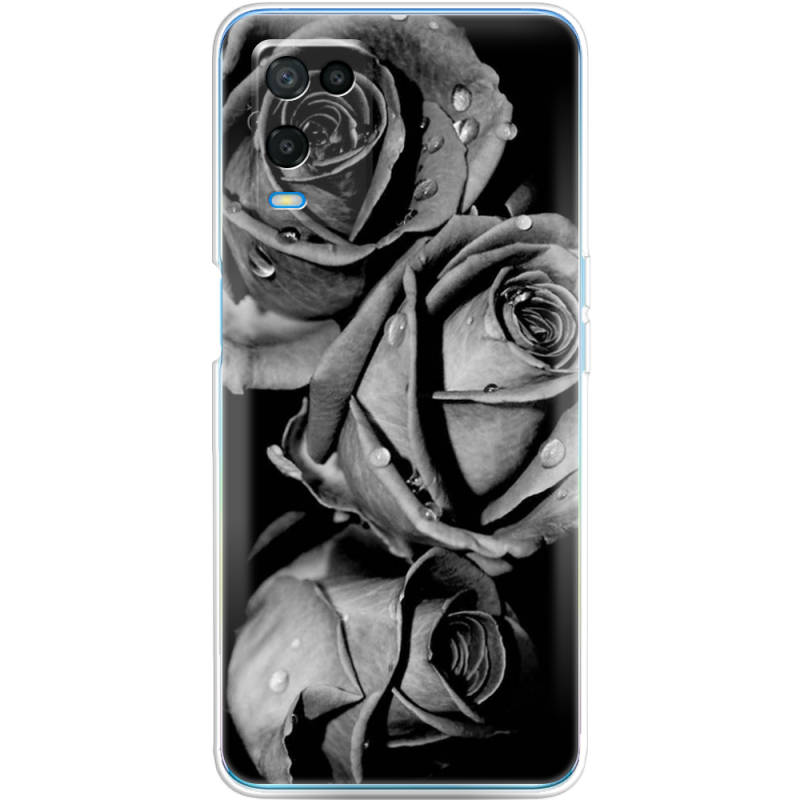 Чехол BoxFace OPPO A54 Black and White Roses