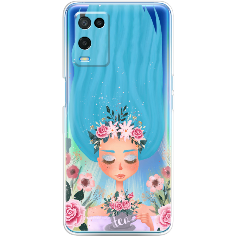 Прозрачный чехол BoxFace OPPO A54 Blue Hair