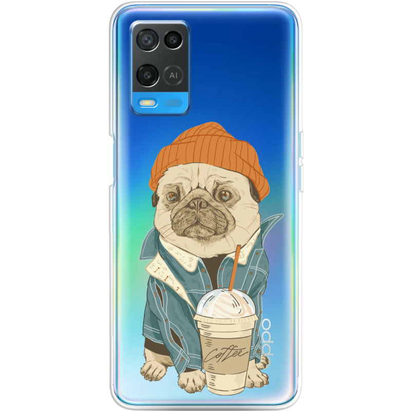 Прозрачный чехол BoxFace OPPO A54 Dog Coffeeman