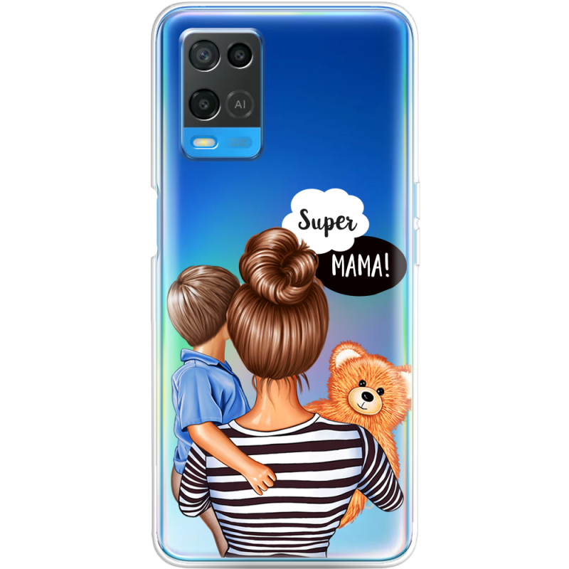 Прозрачный чехол BoxFace OPPO A54 Super Mama and Son