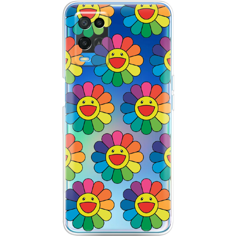 Прозрачный чехол BoxFace OPPO A54 Hippie Flowers