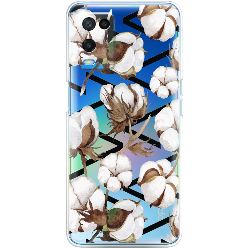 Прозрачный чехол BoxFace OPPO A54 Cotton flowers