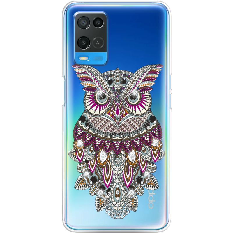 Чехол со стразами OPPO A54 Owl