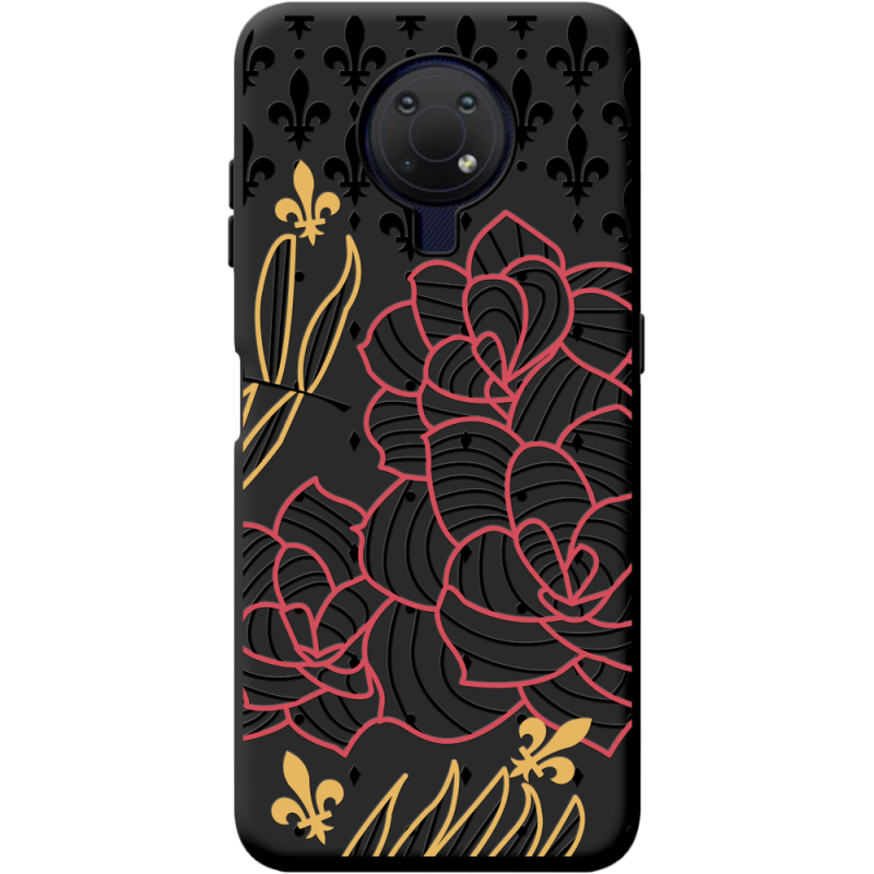 Черный чехол BoxFace Nokia G10 FranceFlowers