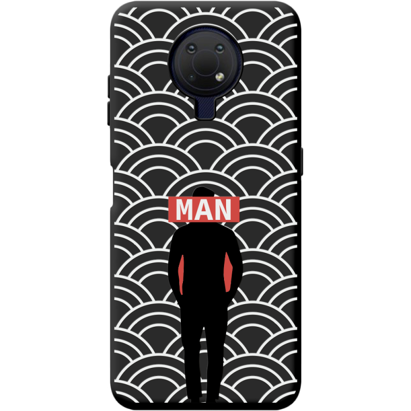 Черный чехол BoxFace Nokia G10 Man Pattern