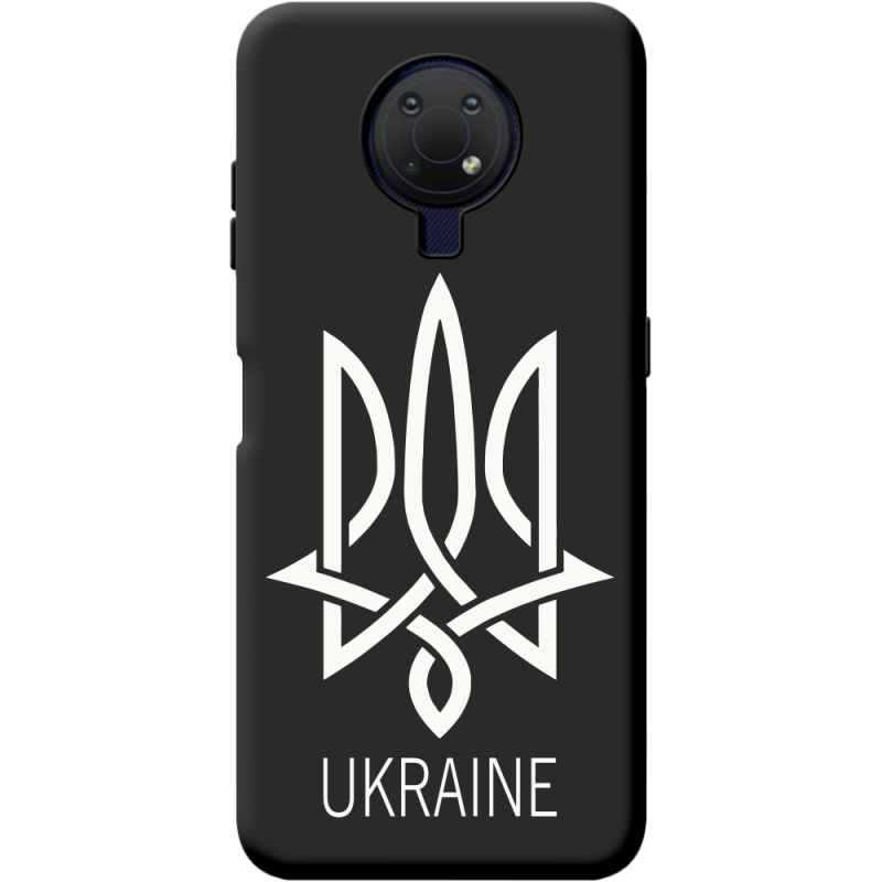 Черный чехол BoxFace Nokia G10 Тризуб монограмма ukraine