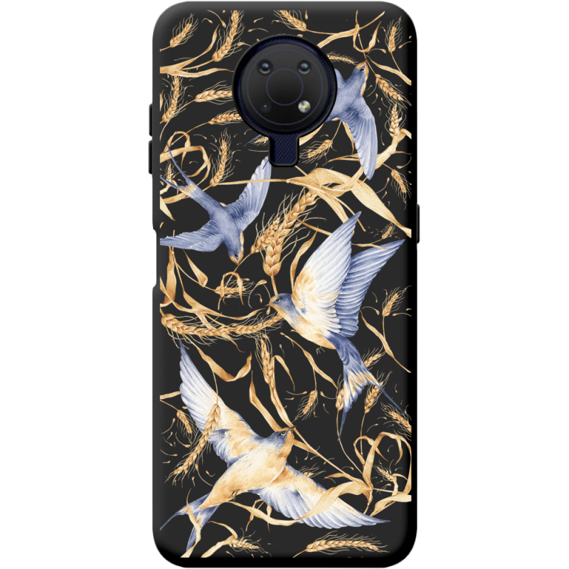 Черный чехол BoxFace Nokia G10 Ластівки