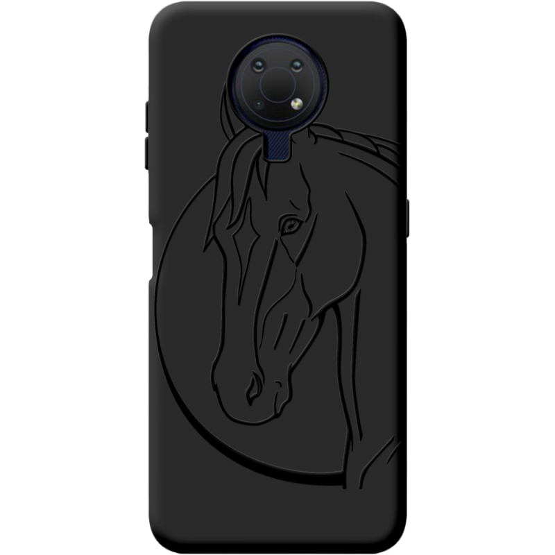 Черный чехол BoxFace Nokia G10 Horse