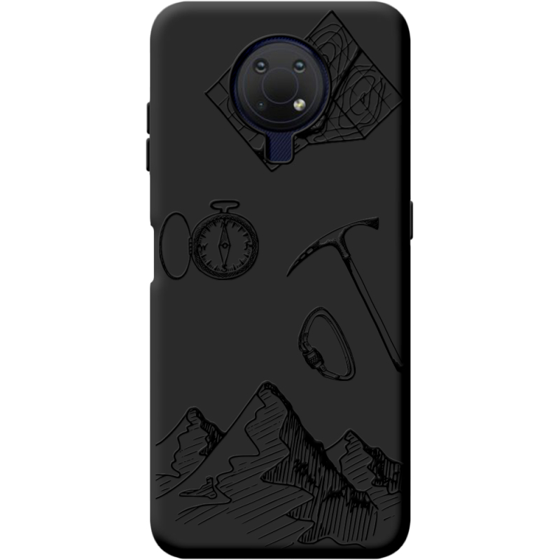 Черный чехол BoxFace Nokia G10 Mountains