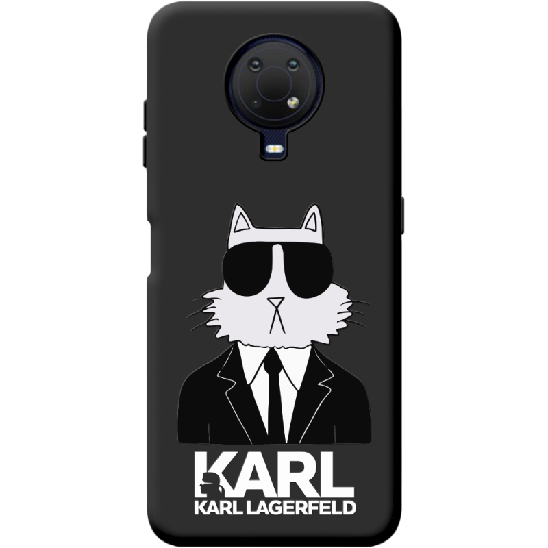 Черный чехол BoxFace Nokia G20 Cat in Black