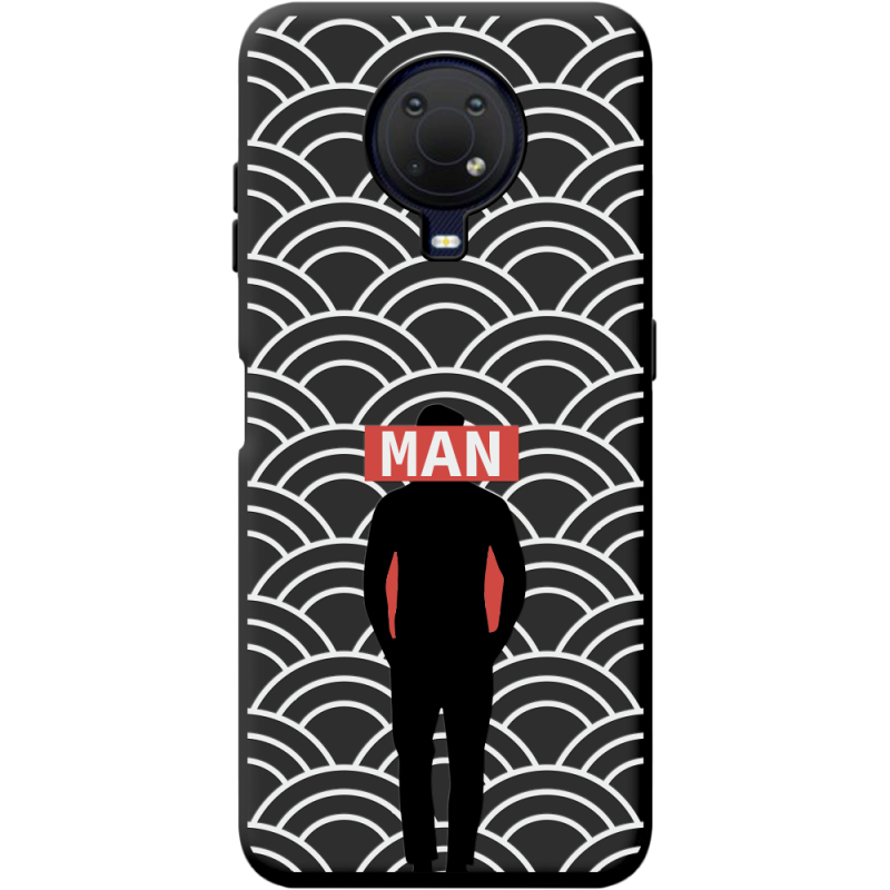 Черный чехол BoxFace Nokia G20 Man Pattern